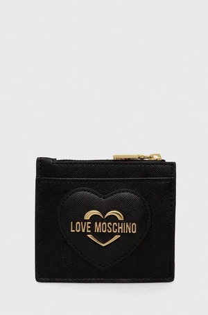 Peňaženka Love Moschino dámsky, čierna farba