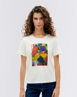 Thinking MU Colors Feuz Ida T-Shirt SNOW WHITE L