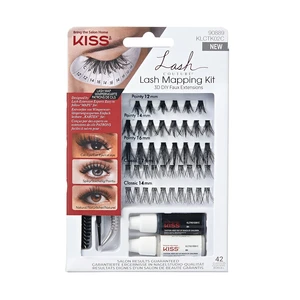 KISS Umělé trsové řasy 3D DIY Faux Extensions Lash Mapping Kit