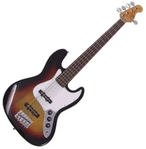 SX SJB62/5 3-Tone Sunburst Basse 5 cordes