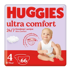 Huggies Ultra Comfort Mega vel. 4 7-18 kg dětské plenky 66 ks