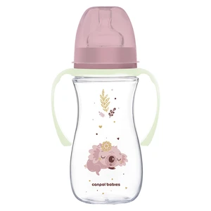 CANPOL BABIES Antikoliková fľaša EasyStart sleepy koala ružová 300 ml