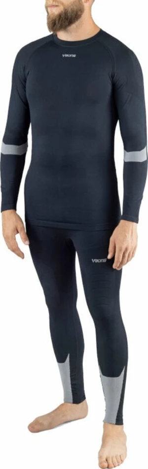 Viking Volcanic Set Base Layer Black/Dark Grey L Sous-vêtements thermiques