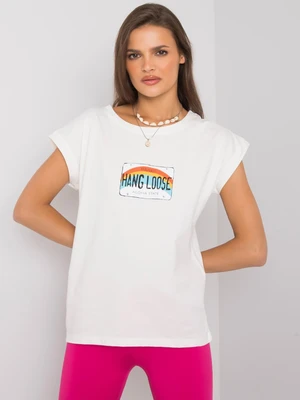 Women's cotton T-shirt Ecru