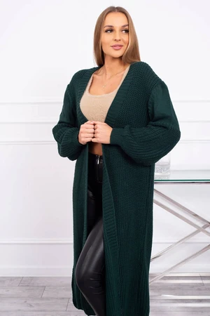 Long cardigan dark green