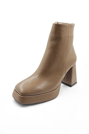 Trendyol Tan Platform Heeled Women's Ankle Boots