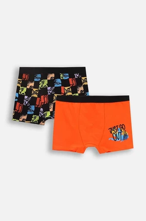 Dětské bavlněné boxerky Coccodrillo 2-pack oranžová barva, PANTS