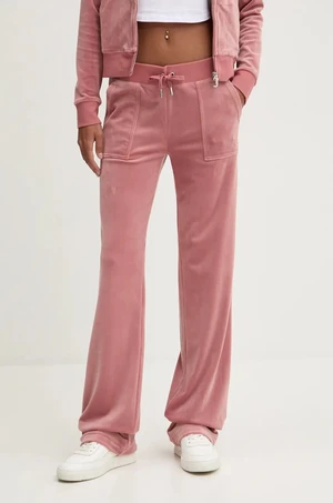 Tepláky Juicy Couture DEL RAY PANT růžová barva, hladké, JCAP180EU