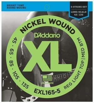 D'Addario EXL165-5 Set de 5 corzi pentru bas