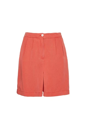 Tommy Hilfiger Krátke nohavice - TENCEL PLEATED PULL ON SHORT oranžové