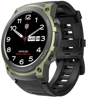 Wotchi AMOLED Smartwatch DM55 – Green - Black