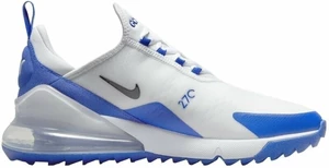 Nike Air Max 270 G Golf Shoes White/Black/Racer Blue/Pure Platinum 45 Calzado de golf para hombres