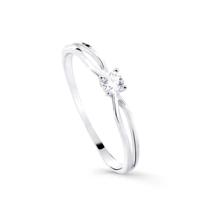 Cutie Jewellery Něžný třpytivý prsten z bílého zlata Z8027-10-X-2 59 mm