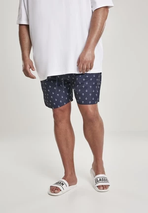 Patterned swimsuit shorts anchor/navy