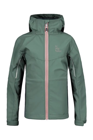 Girls' softshell jacket Hannah CAPRA JR dark forest/india ink