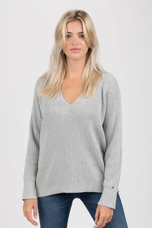 Tommy Hilfiger Sweater - HASEL V-NK SWTR grey