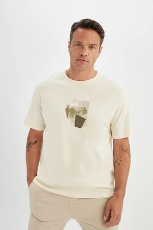 DEFACTO Relax Fit Crew Neck Printed Short Sleeve T-Shirt