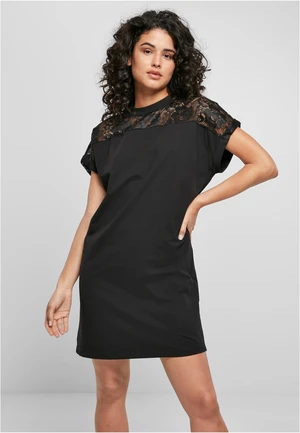 Women's dress with black lace