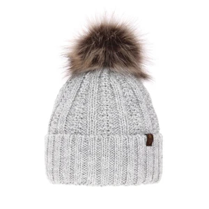 AGBO Woman's winter hat grey Rene with pompom