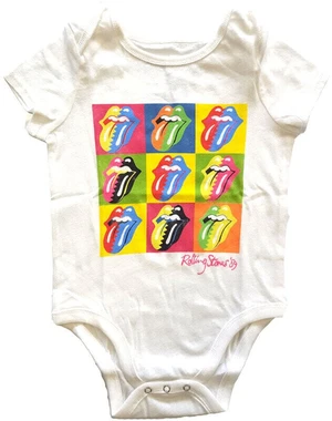 The Rolling Stones Tričko Two-Tone Tongues Kids White 0 - 3 měs