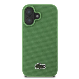 Zadní kryt Lacoste Iconic Petit Pique Woven Logo MagSafe pro Apple iPhone 16 Plus, zelená