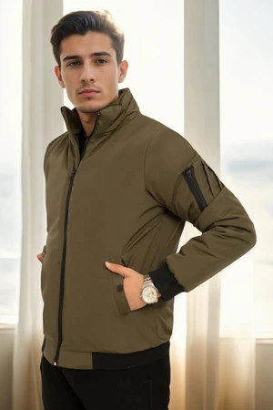 18137 Dewberry Slim Fit Mens Coat-Khaki