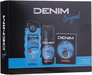 Denim Original - voda po holení 100 ml + deodorant ve spreji 150 ml + sprchový gel 250 ml