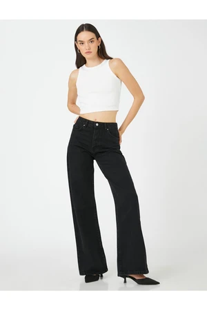 Koton Wide Leg Jeans Pants High Waist - Bianca Jean