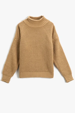 Koton Girls' Brown Sweater