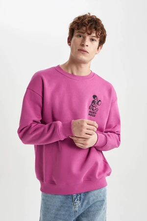 DEFACTO Boxy Fit Mickey & Minnie Licensed Long Sleeve Sweatshirt