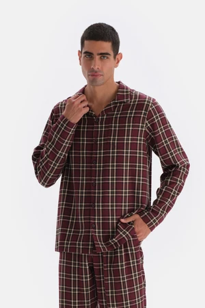 Dagi Multicolor Plaid Woven Shirt Pajamas