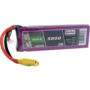 Hacker akupack Li-Pol 7.4 V 5800 mAh Počet článkov: 2 20 C SoftCase XT90