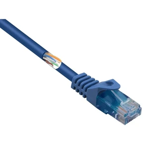 Basetech BT-2270728 RJ45 sieťové káble, prepojovacie káble CAT 5e U/UTP 2.00 m modrá s ochranou 1 ks