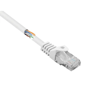 Basetech BT-2272261 RJ45 sieťové káble, prepojovacie káble CAT 5e U/UTP 15.00 m biela s ochranou 1 ks