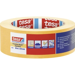 tesa PRECISION STANDARD 04344-00001-00 krepová lepiaca páska Precízny krep® žltá (d x š) 50 m x 38 mm 1 ks