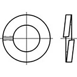 TOOLCRAFT  TO-6854211 pérové podložky Vnútorný Ø: 4 mm  DIN 127   Ušlechtilá ocel V4A  A4 100 ks