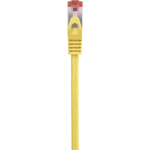 Renkforce RF-3432058 RJ45 sieťové káble, prepojovacie káble CAT 6 S/FTP 15.00 cm žltá s ochranou, pozlátené kontakty, sa