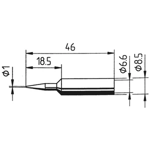 Ersa 0832BDLF spájkovací hrot ceruzková forma, ERSADUR Veľkosť hrotov 1 mm  obsah, množstvo obsiahnutého obsahu na objed