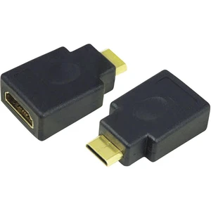 LogiLink AH0009 HDMI adaptér [1x HDMI zástrčka C Mini - 1x HDMI zásuvka] čierna pozlátené kontakty