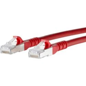 Síťový kabel RJ45 Metz Connect 1308452066-E, CAT 6A, S/FTP, 2.00 m, červená