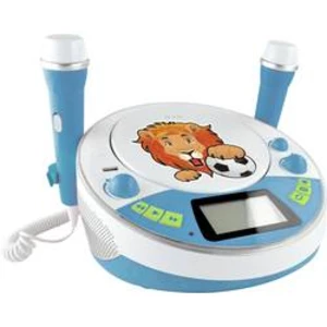 Dětský CD přehrávač X4 Tech Bobby Joey Jam Box Bluetooth, AUX, CD, USB, SD vč. karaoke, včetně mikrofonu, modrá