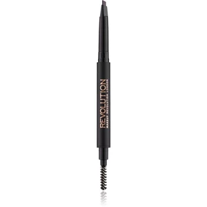 Makeup Revolution Duo Brow Definer precizní tužka na obočí odstín Dark Brown 0.15 g