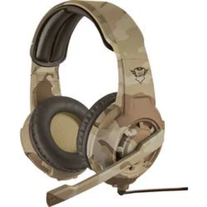 Trust GXT310D Radius Desert Camo herní headset na kabel na uši, jack 3,5 mm, hnědá