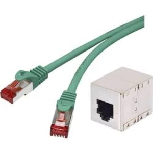 Síťový prodlužovací kabel RJ45 Renkforce RF-3829016, CAT 6, S/FTP, 15.00 m, zelená