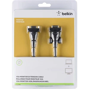 Belkin VGA predlžovací kábel #####VGA 15pol. Stecker, #####VGA 15pol. Buchse 1.80 m čierna F2N025BT1.8M pozlátené kontak