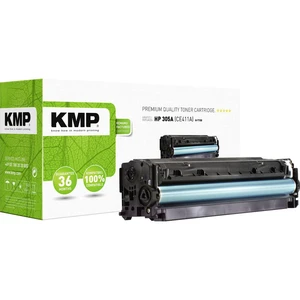 KMP H-T158 kazeta s tonerom  náhradný HP 305A, CE411A zelenomodrá 3400 Seiten kompatibilná toner