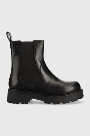 Kožené kotníkové boty Vagabond Shoemakers Cosmo 2.0 dámské, černá barva, na platformě