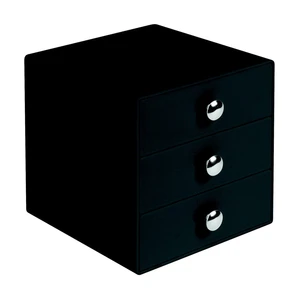 Čierny organizér s 3 zásuvkami InterDesign Drawer