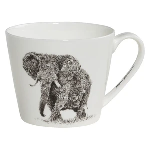 Biely porcelánový hrnček Maxwell & Williams Marini Ferlazzo Elephant, 450 ml