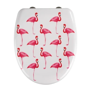 WC sedadlo s jednoduchým zatváraním Wenko Flamingo, 45 × 38 cm